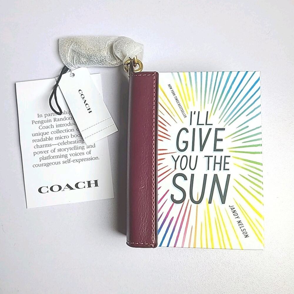 NWT COACH I'll Give You The Sun By Jandy Nelson Book Bag Charm Handbag Purse Key